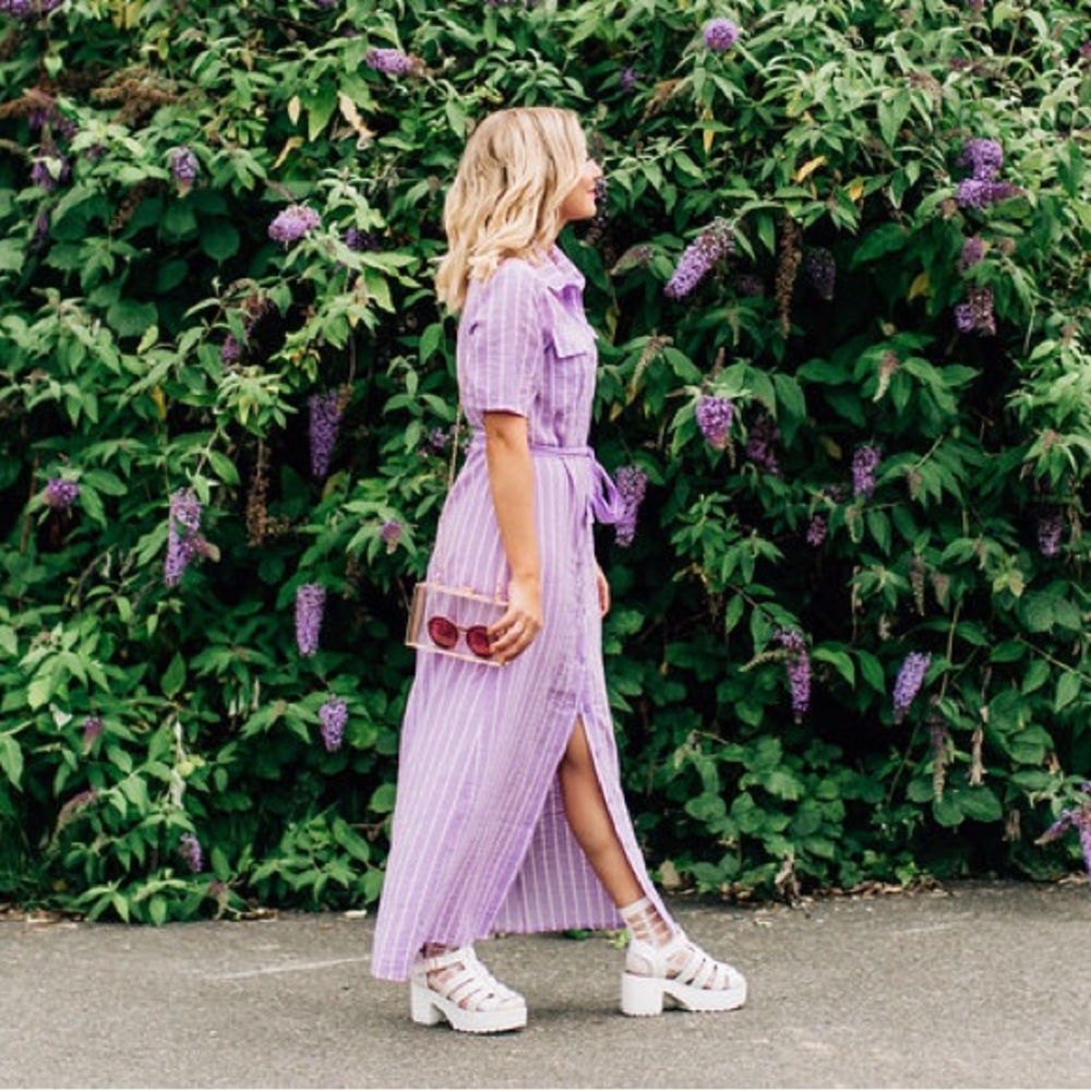 Purple striped dress 💜